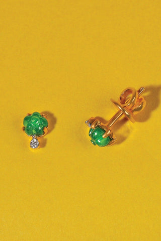 Emerald Floral twinkles- earring