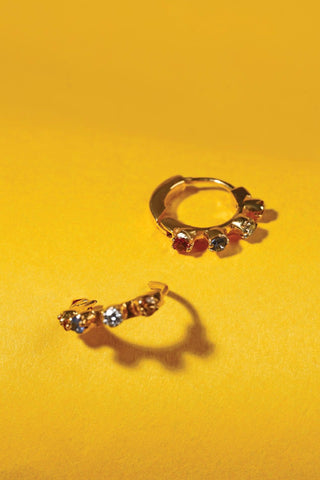 Rainbow Rhythms- Hoop earrings