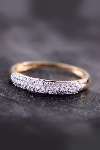 3 LAYER HALF DIAMOND RING - Adona Diamonds