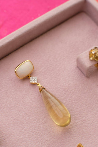 Lemon Quartz Pendant - Adona Diamonds