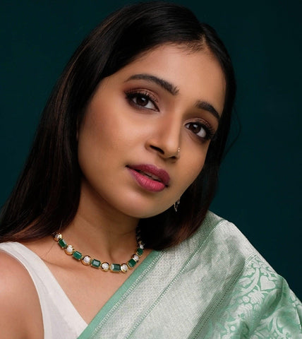 Diamond and Emerald necklace - Adona Diamonds