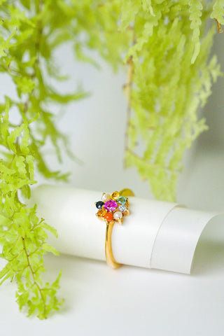 Dhara- Navrathna Ring - Adona Diamonds