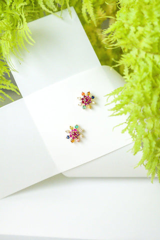 Dhara- Navrathna Stud - Adona Diamonds
