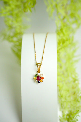 Dhara - Navrathna Pendant - Adona Diamonds