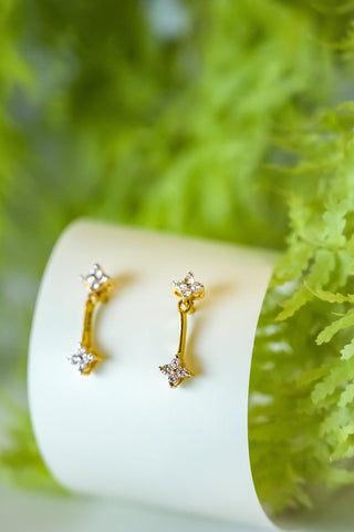 Eira- Diamond Drop Stud - Adona Diamonds