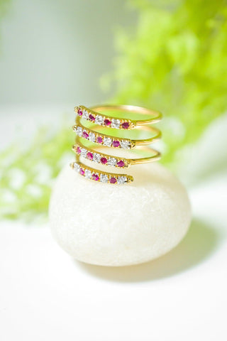 Enya- Ruby and Diamond Ring - Adona Diamonds