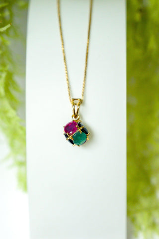 Enya - Tricolour Pendant - Adona Diamonds