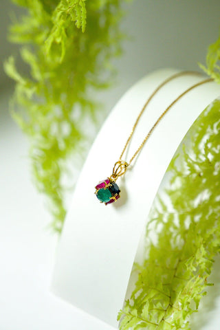 Enya - Tricolour Pendant - Adona Diamonds