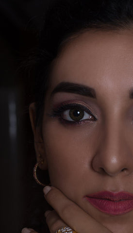 Diamond and Ruby Hoop Earring - Adona Diamonds