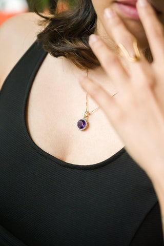 Iris Pendant- Amethyst - Adona Diamonds