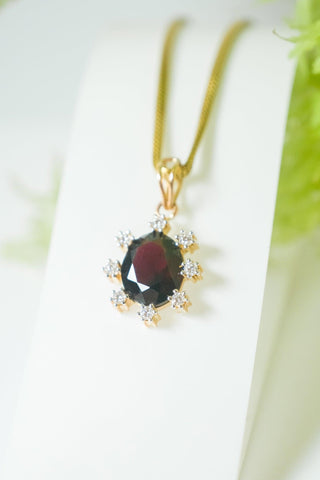 Sierra Fleur- Garnet Pendant - Adona Diamonds