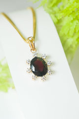 Sierra Fleur- Garnet Pendant - Adona Diamonds