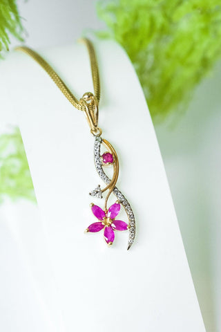 Sierra Fleur- Ruby Pendant - Adona Diamonds