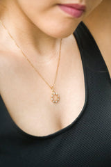 Talia - Halo Pendant - Adona Diamonds
