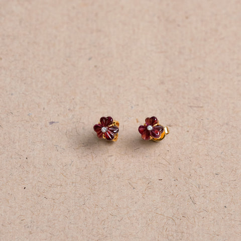 Hyacinth Garnet Earring - Adona Diamonds