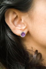 Iris Stud- Amethyst - Adona Diamonds