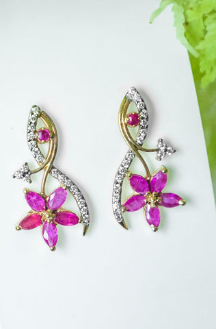 Sierra Fleur- Ruby Earrings - Adona Diamonds