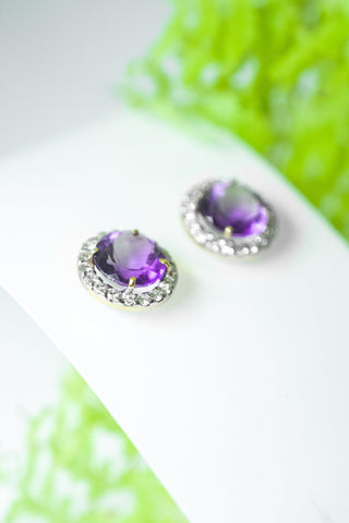 Iris Stud- Amethyst - Adona Diamonds