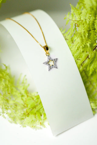 Celeste - Diamond Star Pendant - Adona Diamonds