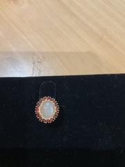 Garnet  silver ring