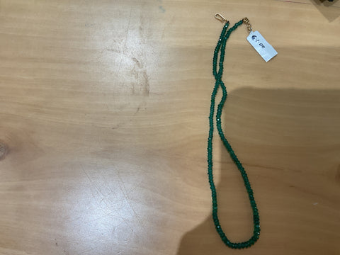 Emerald beeds necklace
