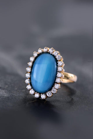 Turquoise and Diamond ring - Adona Diamonds