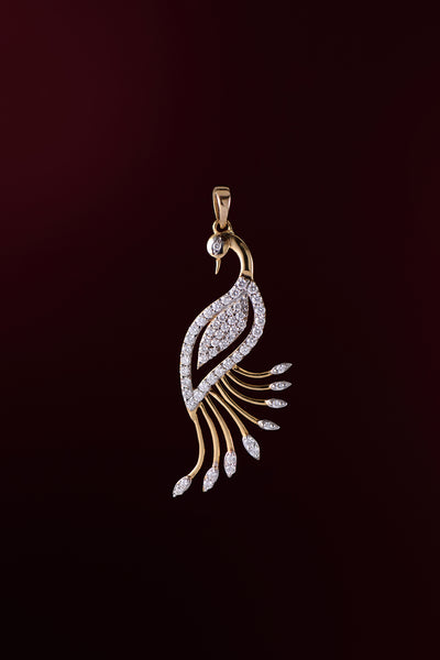 Astor- Peacock Diamond Pendant