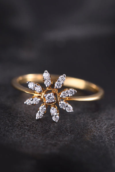 Diamond flower Ring