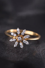 Diamond flower Ring - Adona Diamonds