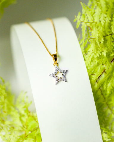 Celeste - Diamond Star Pendant - Adona Diamonds