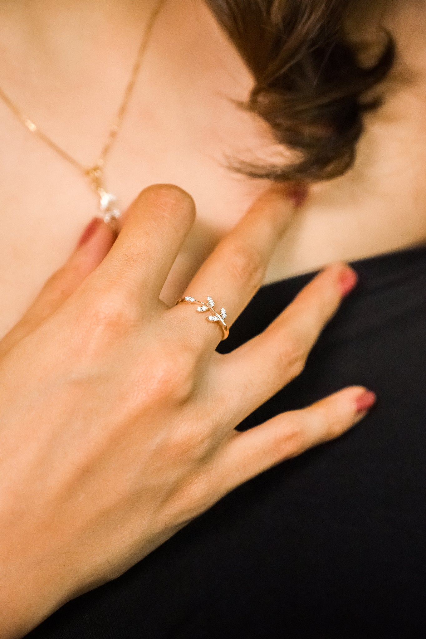 Sierra- Leaf Ring - Adona Diamonds