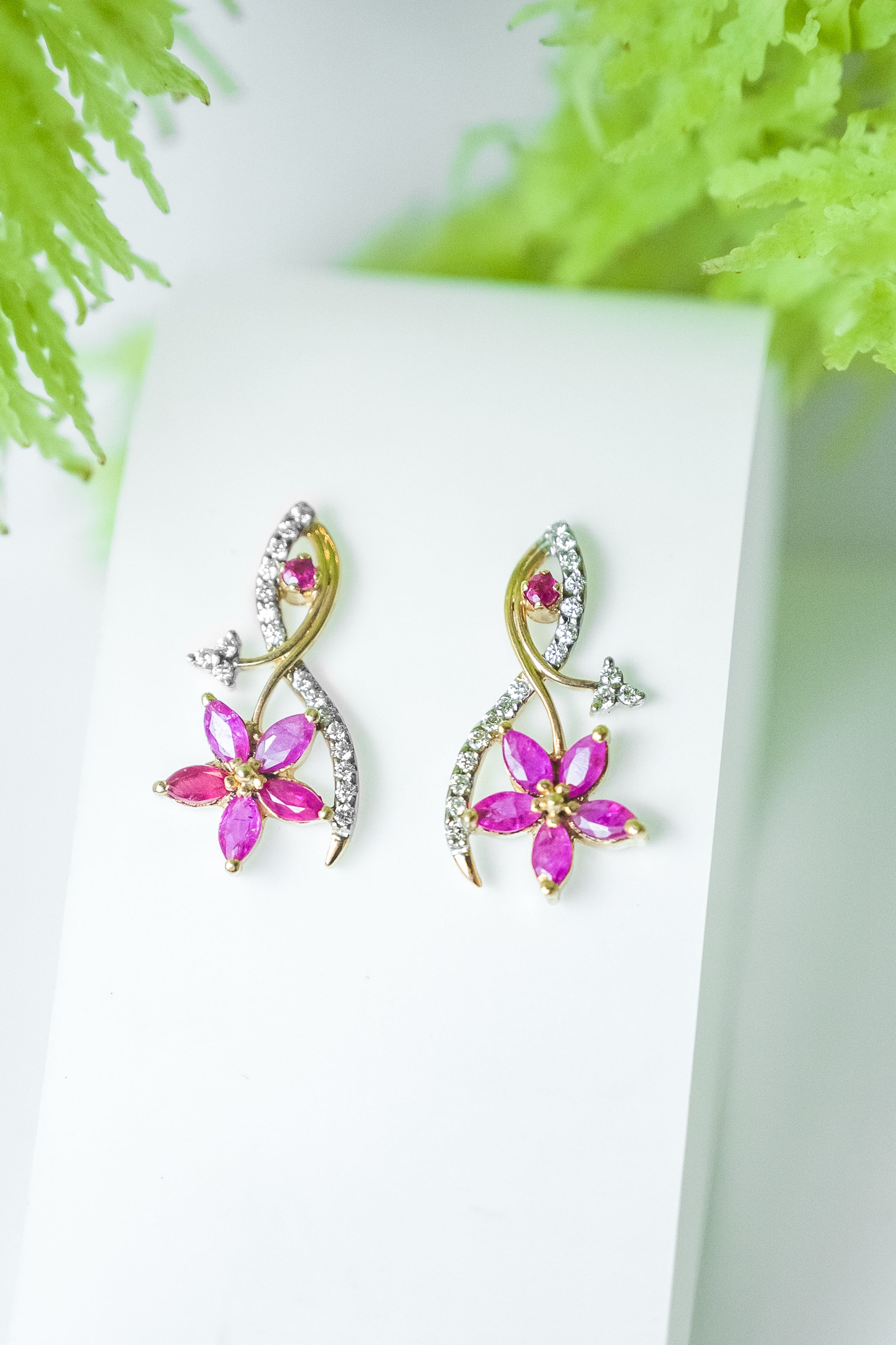 Sierra Fleur- Ruby Earrings - Adona Diamonds
